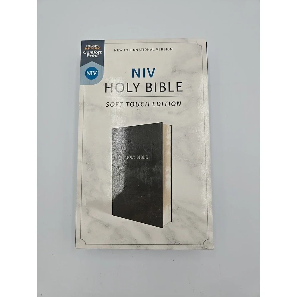Holy Bible New International Version Black Leathersoft 7.5‎ Font Size Soft Touch